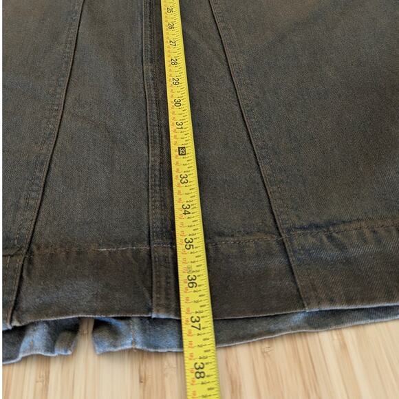 NWT Free People We The Free Harmonica Coated Denim Mid-rise Maxi Skirt, size 29 - Picture 7 of 10